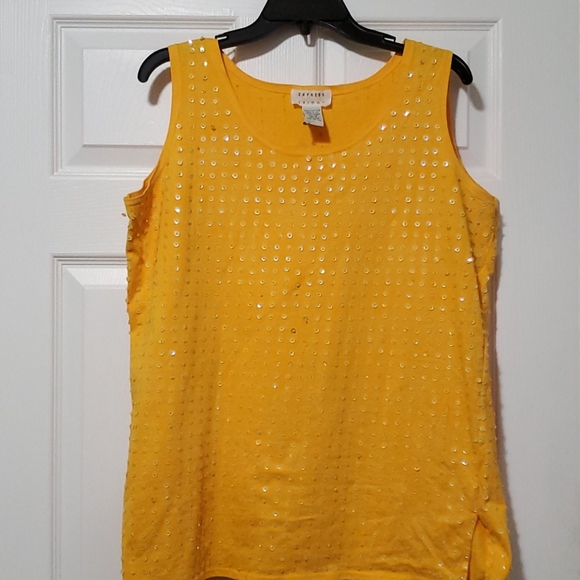 Yellow Sequined top. - Picture 1 of 8